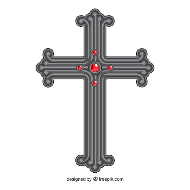 Free vector flat ornamental cross