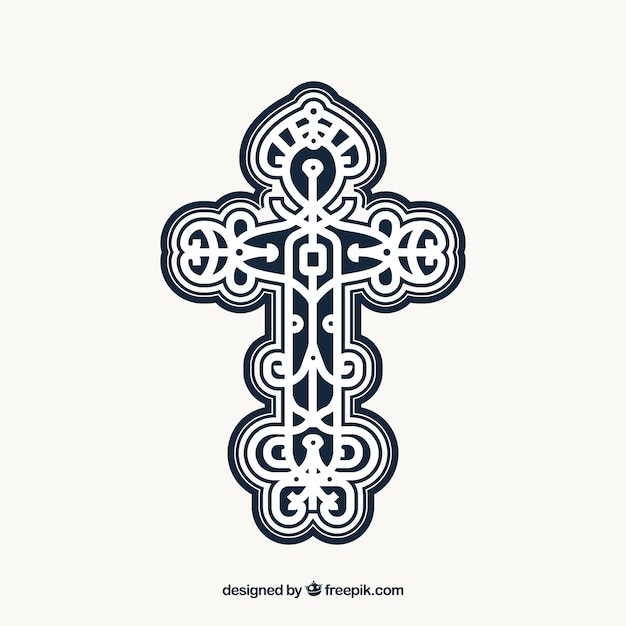 Flat ornamental cross