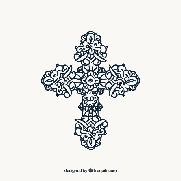 Flat ornamental cross