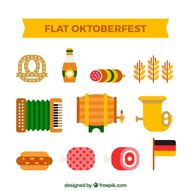 Flat pack of oktoberfest elements