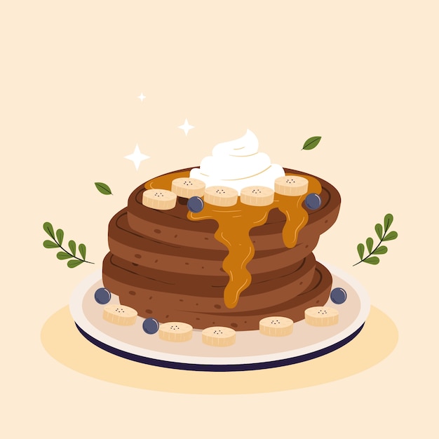 Free Vector flat pancake day illustration