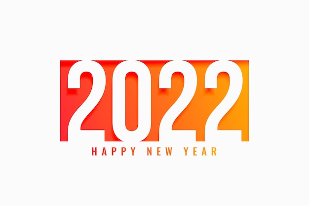 Free Vector flat papercut style 2022 new year background