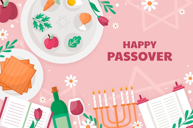 Flat passover background