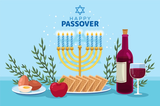 Free vector flat passover background