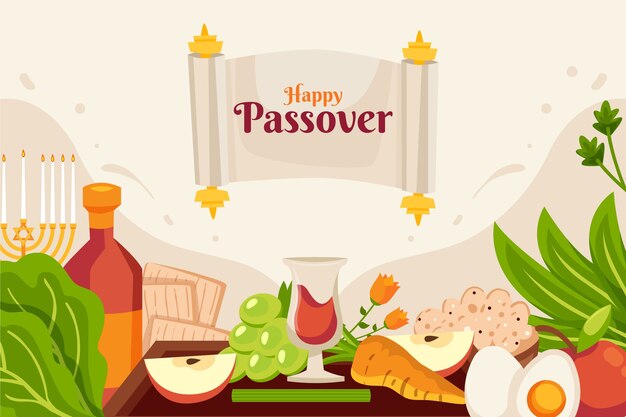 Flat passover background