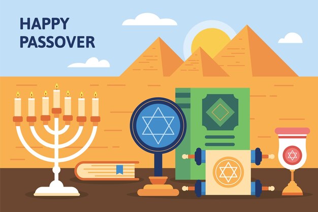 Flat passover background