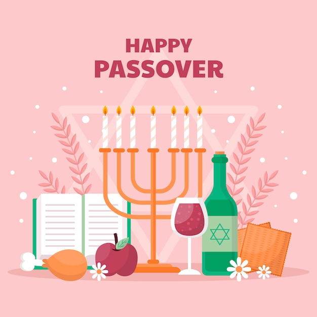 Flat passover illustration