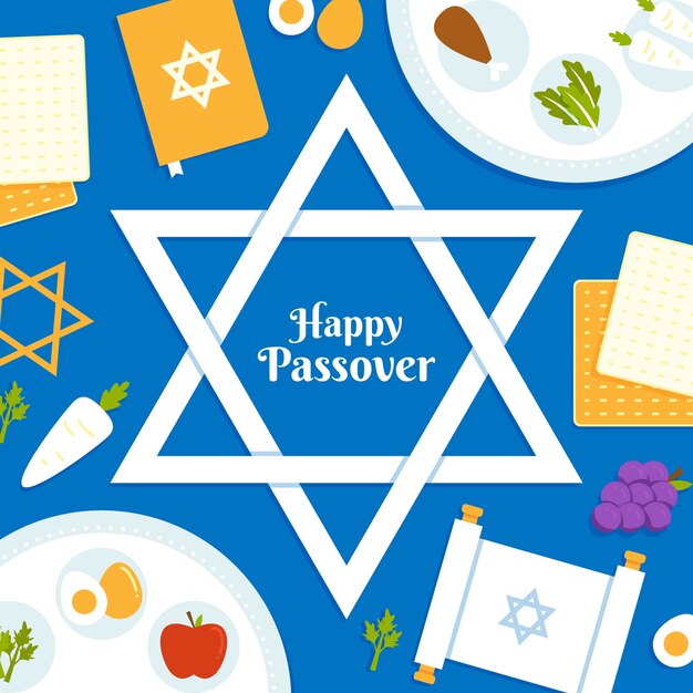 Flat passover (pesach) concept