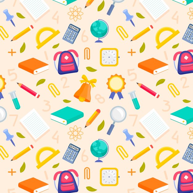 Flat pattern design for back to school season