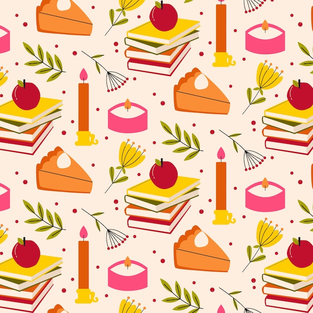 Flat pattern design for fall season celebration