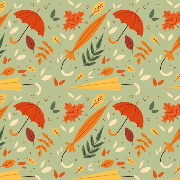 Free Vector flat pattern design for fall season celebration