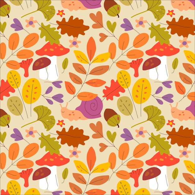 Flat pattern design for fall season celebration