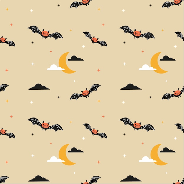 Free Vector flat pattern design for halloween season celebration