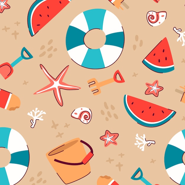 Flat pattern design for summer season