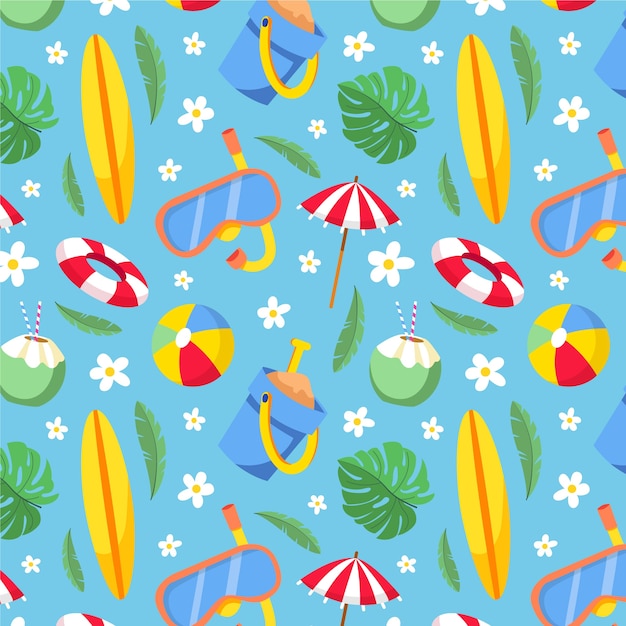 Flat pattern design for summer season