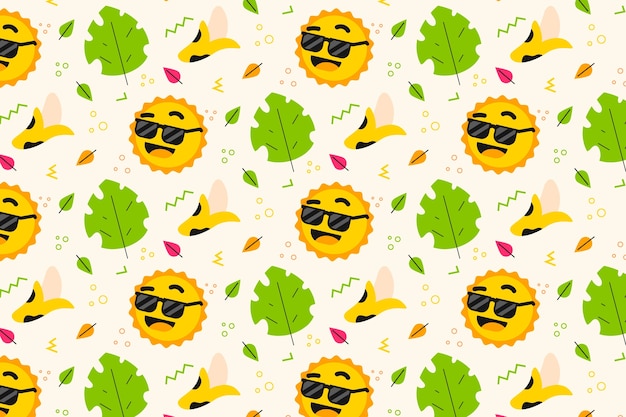 Free Vector flat pattern design for summer season