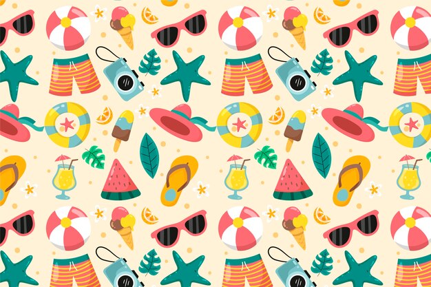 Flat pattern design for summertime