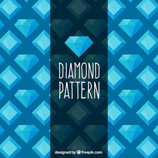 Free Vector flat pattern of diamonds in blue tones