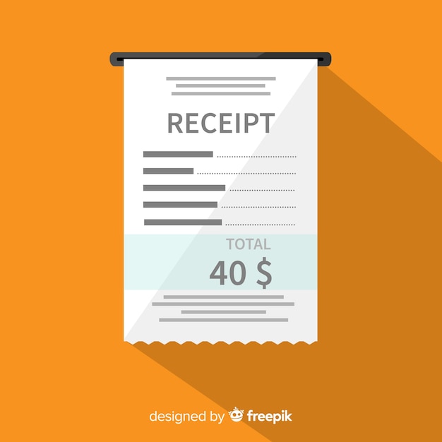 Free Vector flat payment receipt