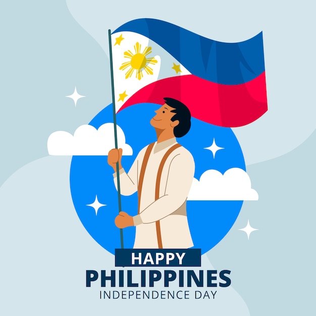 Free vector flat philippine independence day illustration