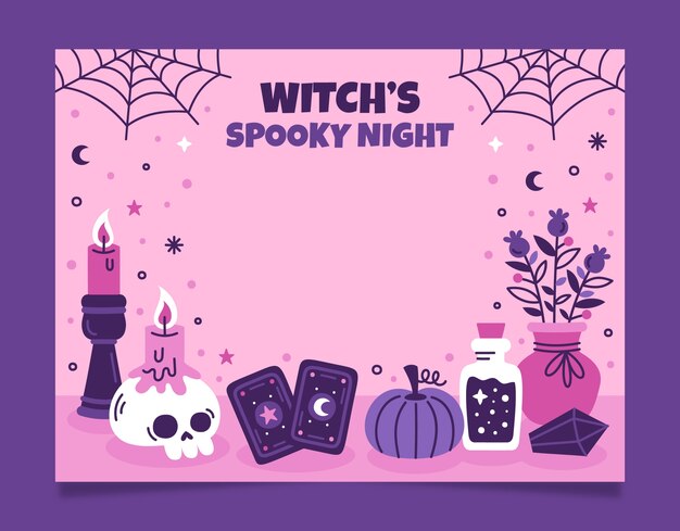 Flat photocall template for halloween season