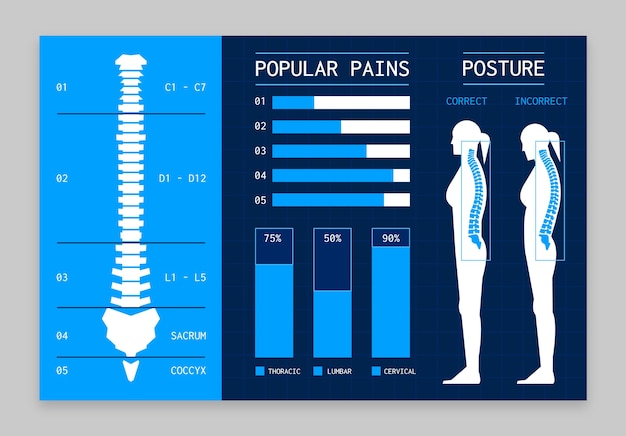 Free Vector flat physiotherapist minimal infographic template