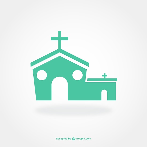 Free Vector flat pictogram design of church