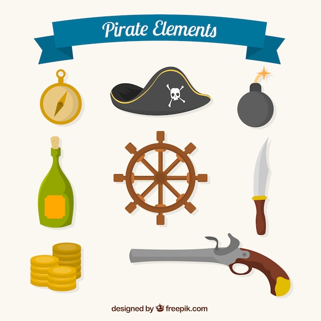 Flat pirate item collection