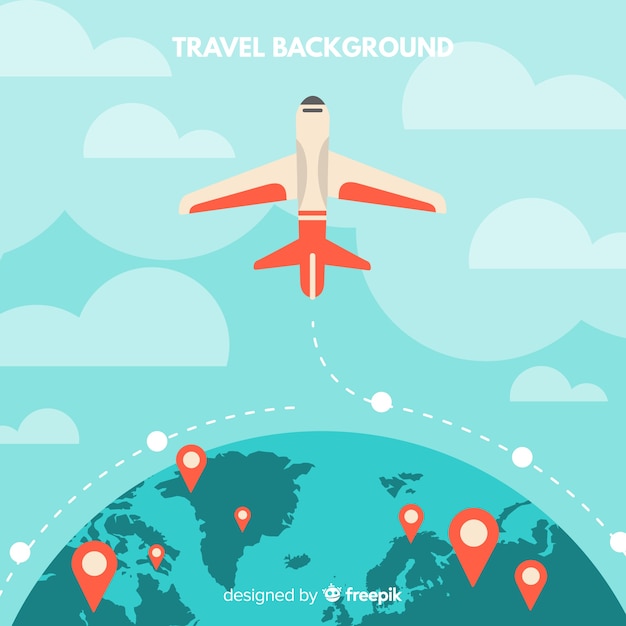 Flat plane travel background