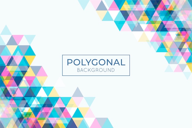 Flat polygonal background