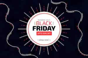 Free vector flat polygonal black friday background