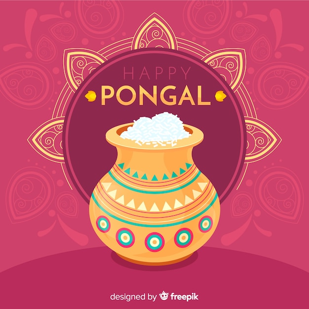 Flat pongal background