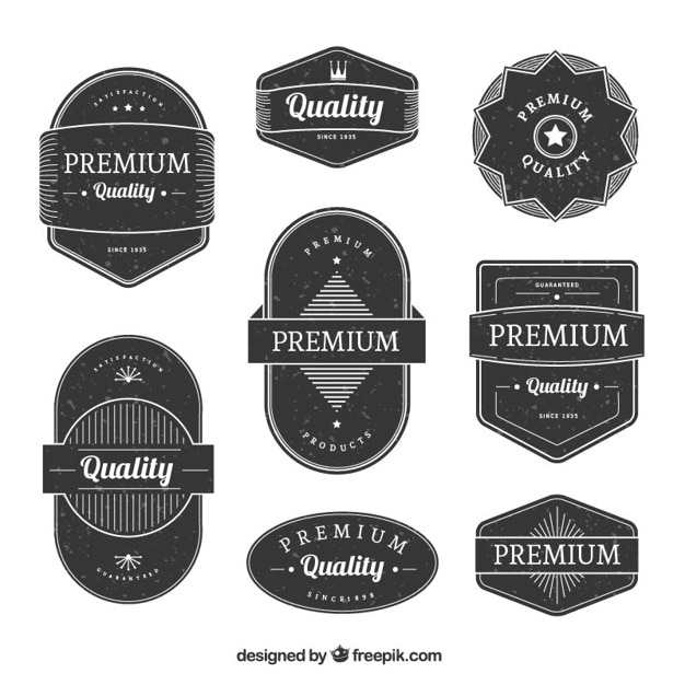 Free vector flat premium label collection