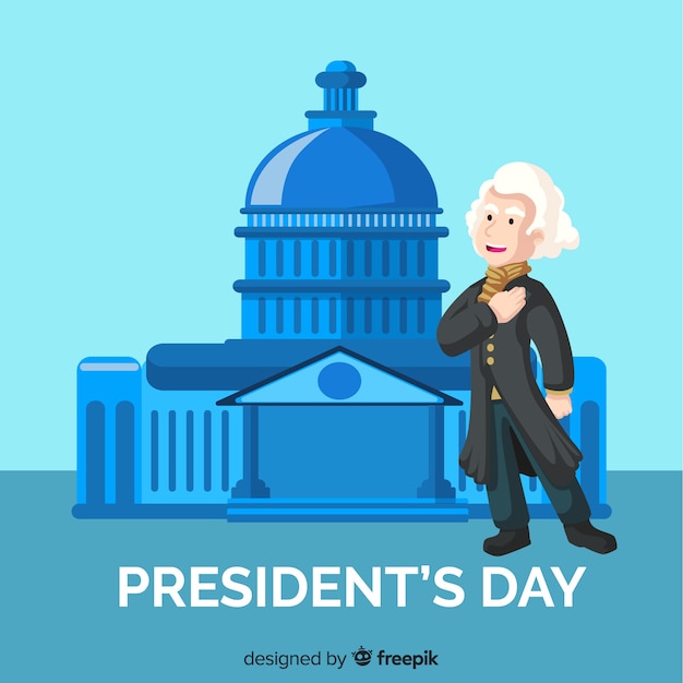 Free Vector flat president's day