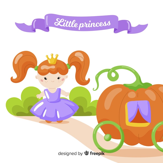 Free Vector flat princess background