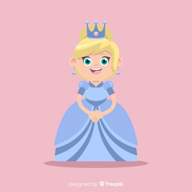 Flat princess background