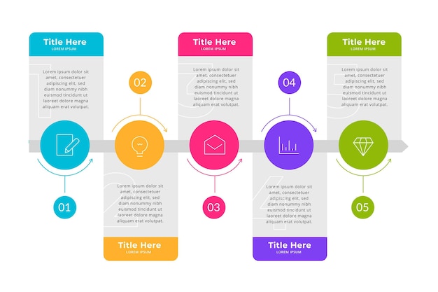 Flat process infographic concept