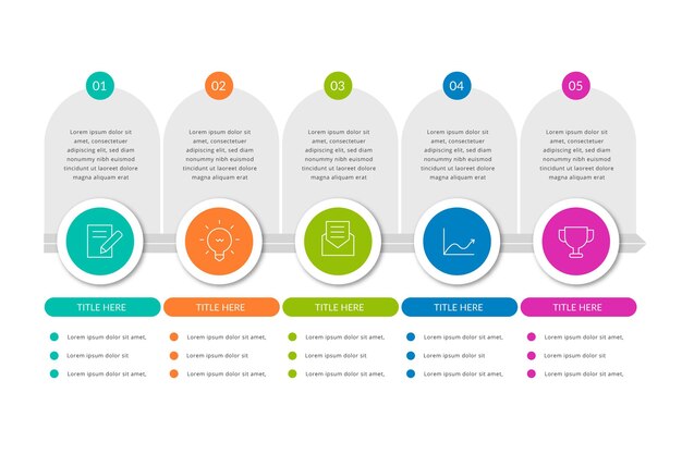 Flat process infographic concept