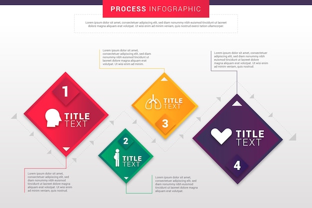 Flat process infographic concept