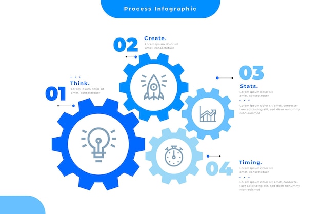 Free vector flat process infographic