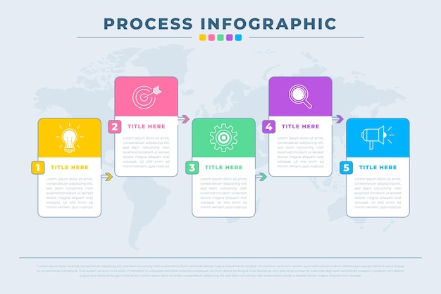 Flat process infographic