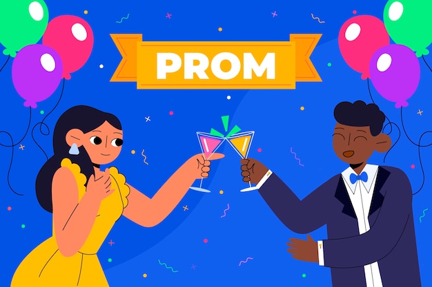 Flat prom background