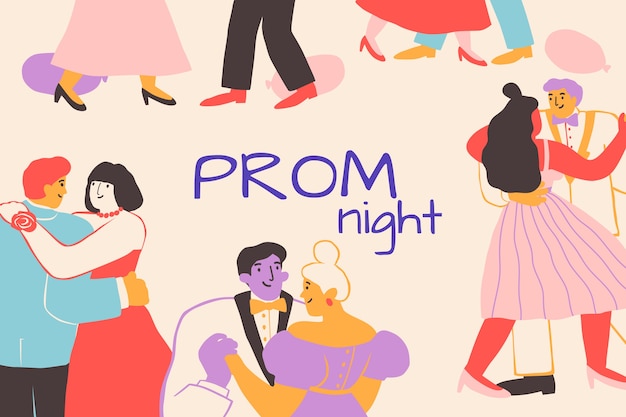 Free vector flat prom background