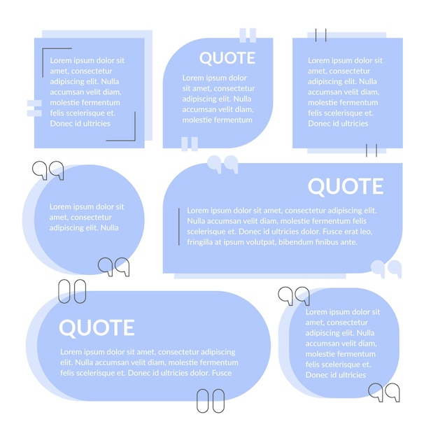 Flat quote box frames collection