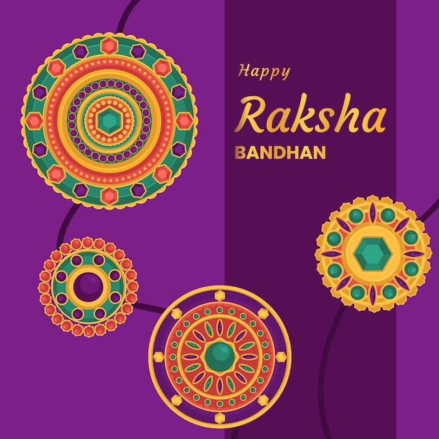 Flat raksha bandhan background