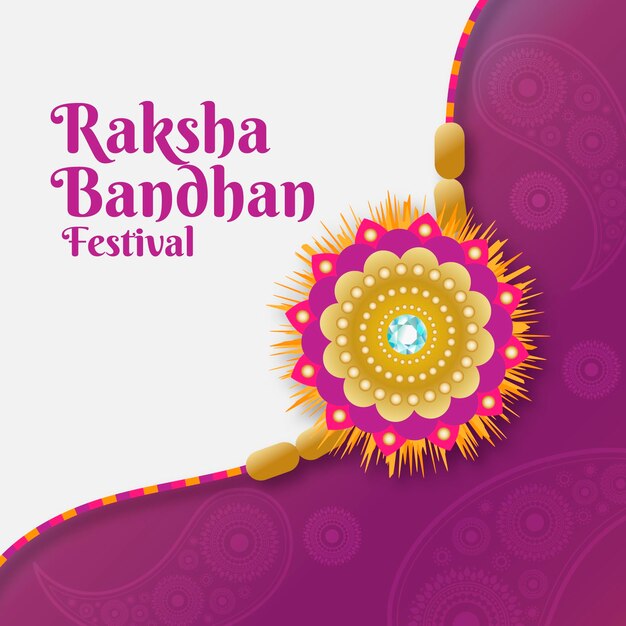 Flat raksha bandhan concept