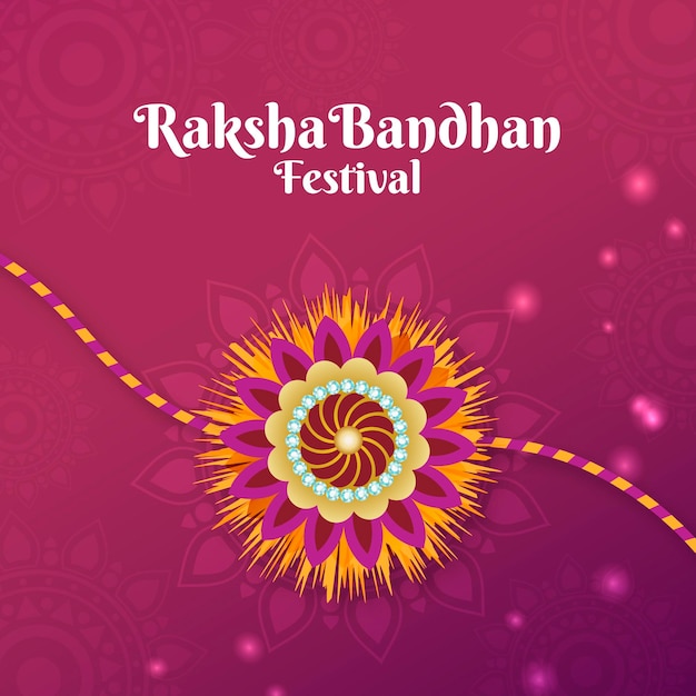 Flat raksha bandhan concept