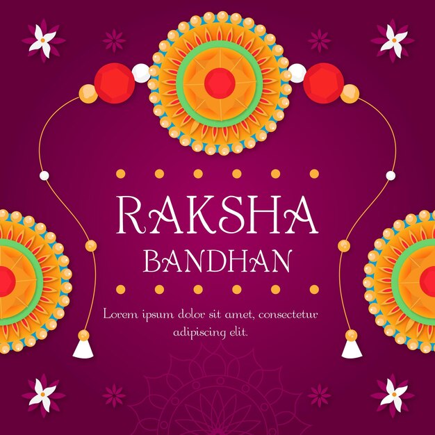 Flat raksha bandhan concept