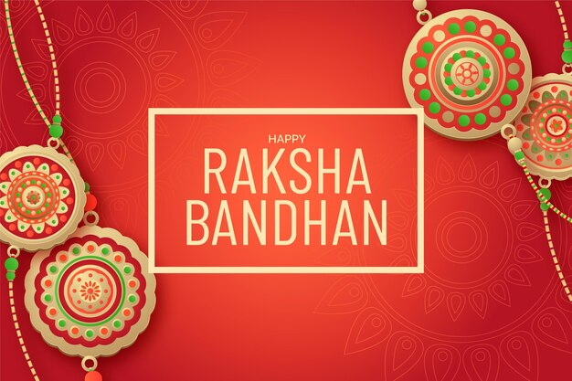 Flat raksha bandhan concept