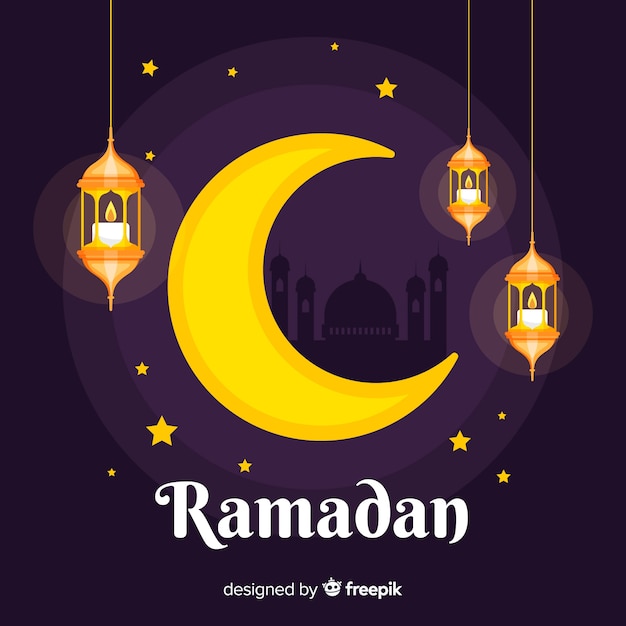 Flat ramadan background